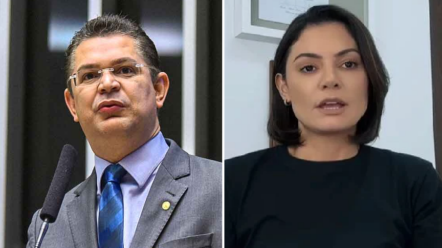 Sóstenes Cavalcante e Michelle Bolsonaro. Foto: reprodução