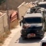 Palestino é amarrado em carro do Exército de Israel. Foto: reprodução