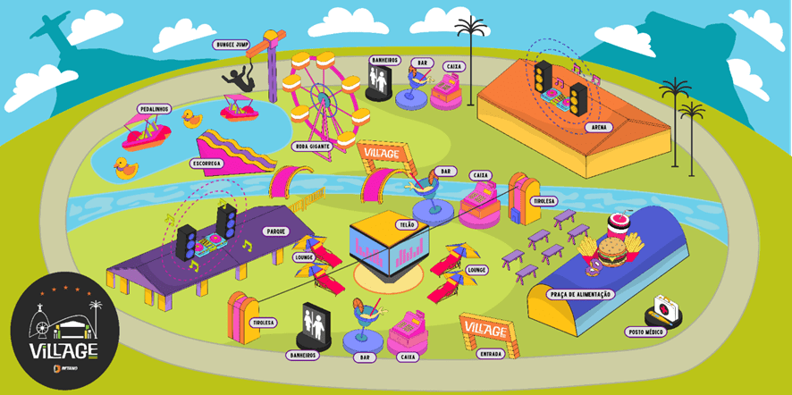 Mapa do Festival Village Betano 2022