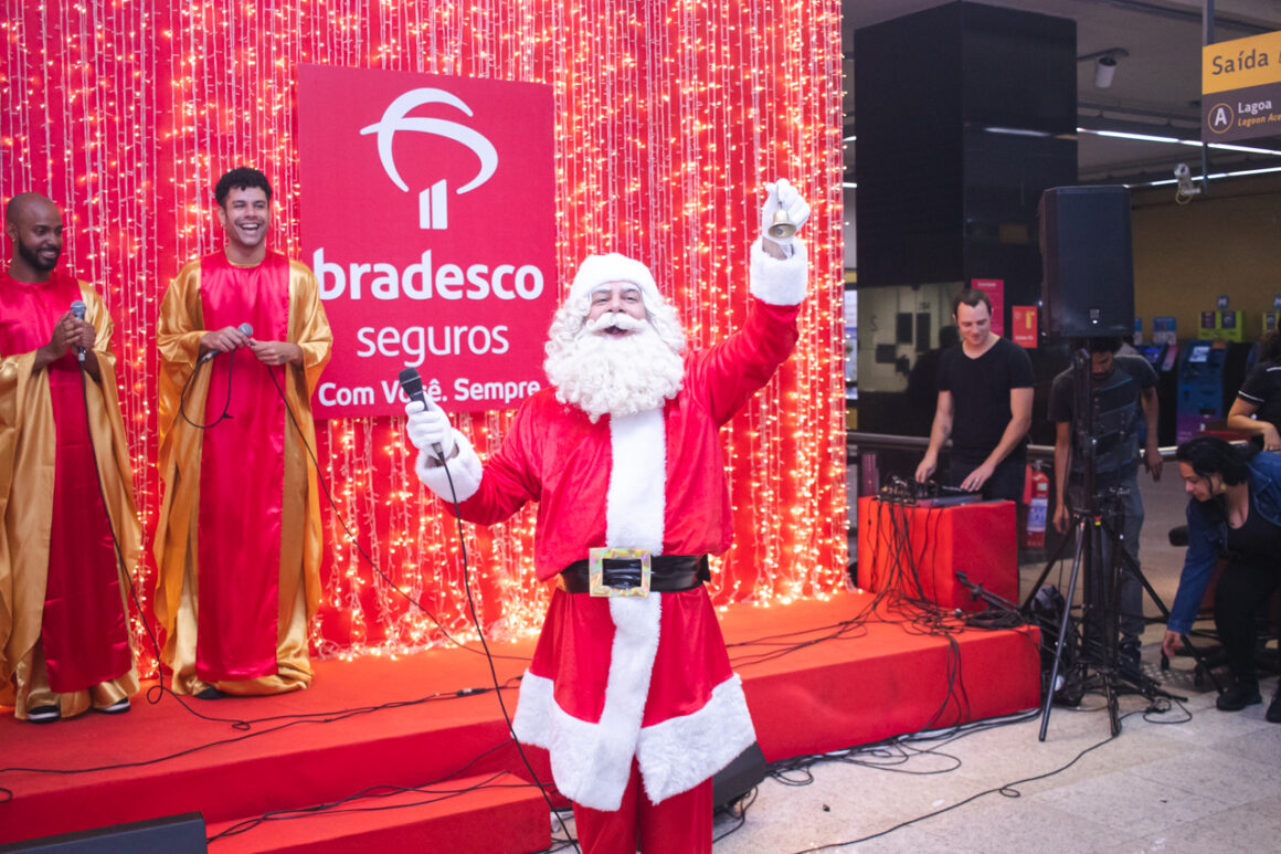 Grupo Bradesco Seguros enfeita estação Jardim Oceânico, na Barra da Tijuca, e traz diversas atrações para as festas de fim de ano 

