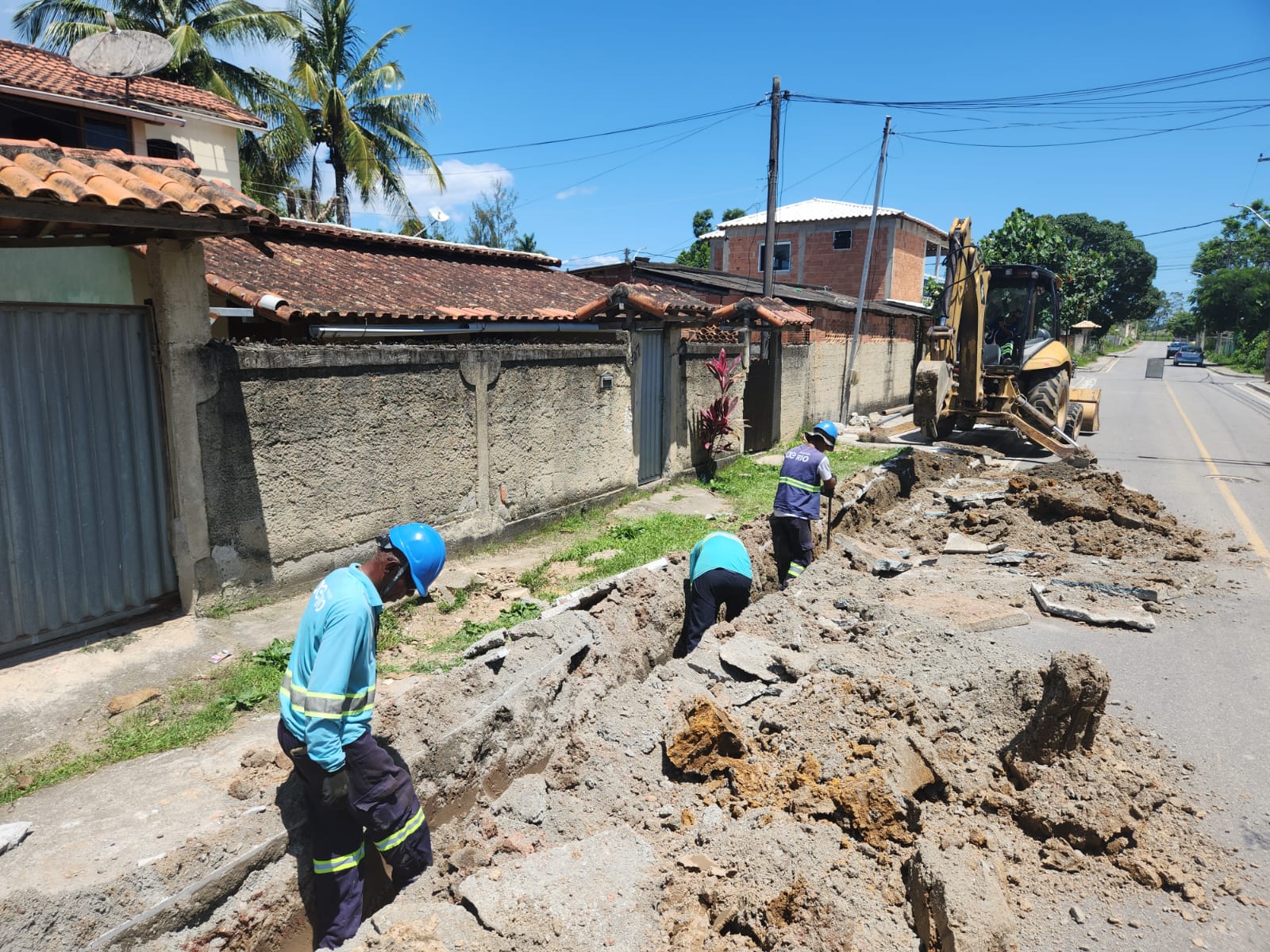 Obras a todo vapor em Sampaio Corrêa