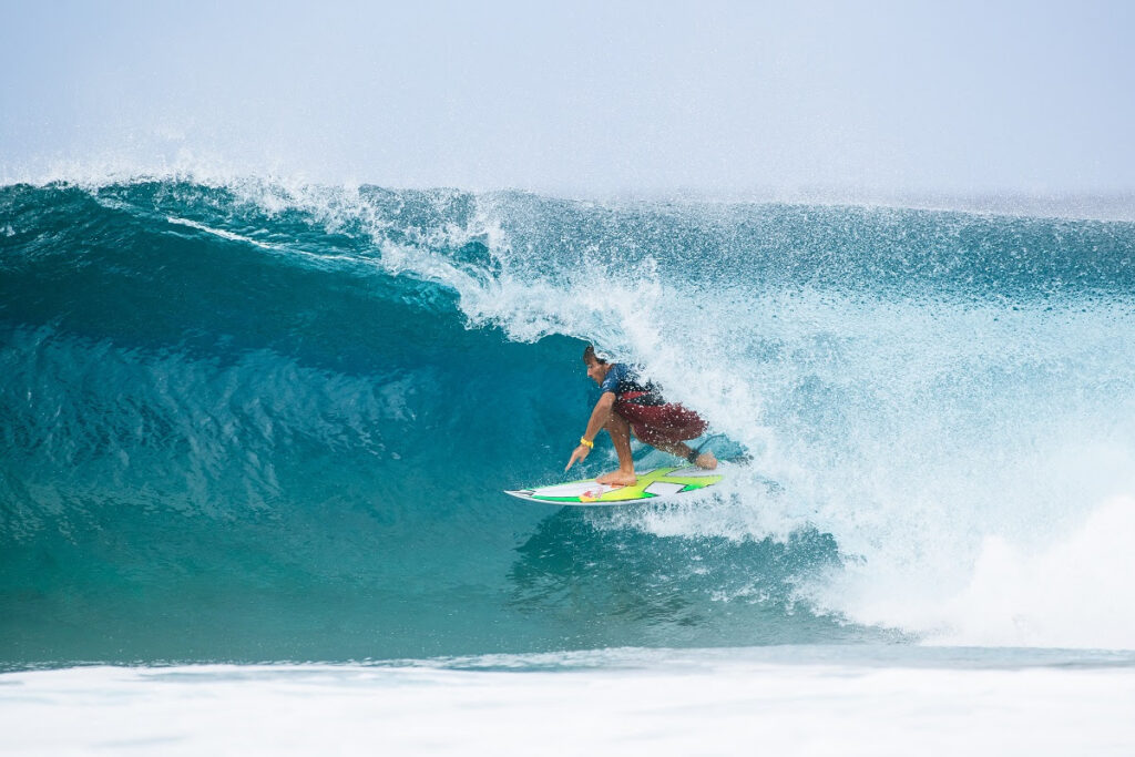 Jack Robinson achou bons tubos em todas as baterias que disputou no último dia (Crédito da Foto: @WSL / Tony Heff)