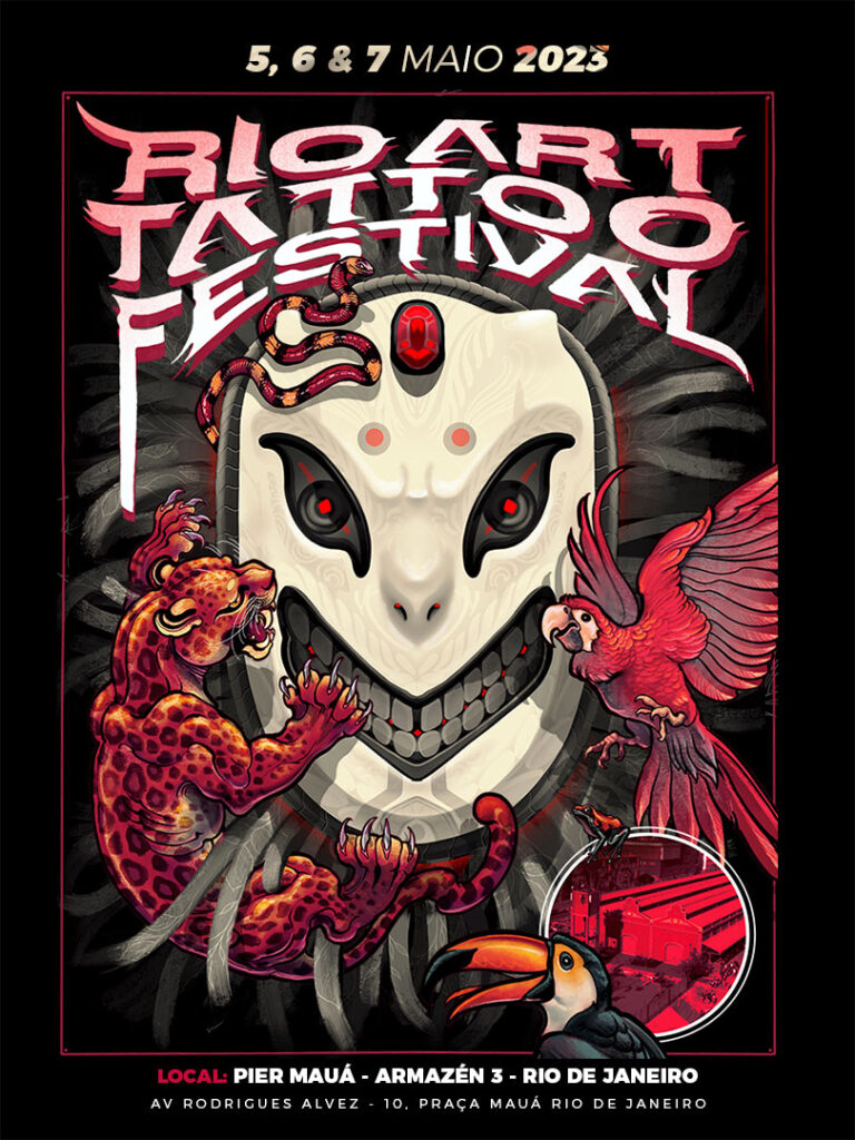 Arte do cartaz do Rio Art Tattoo Festival