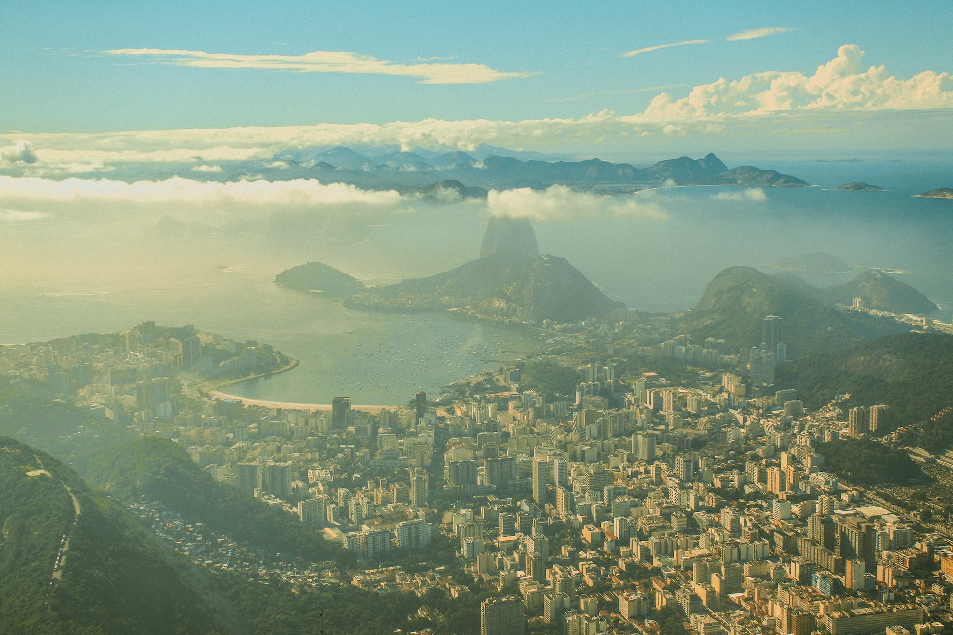 aerial view of the city of rio de janeiro brazil