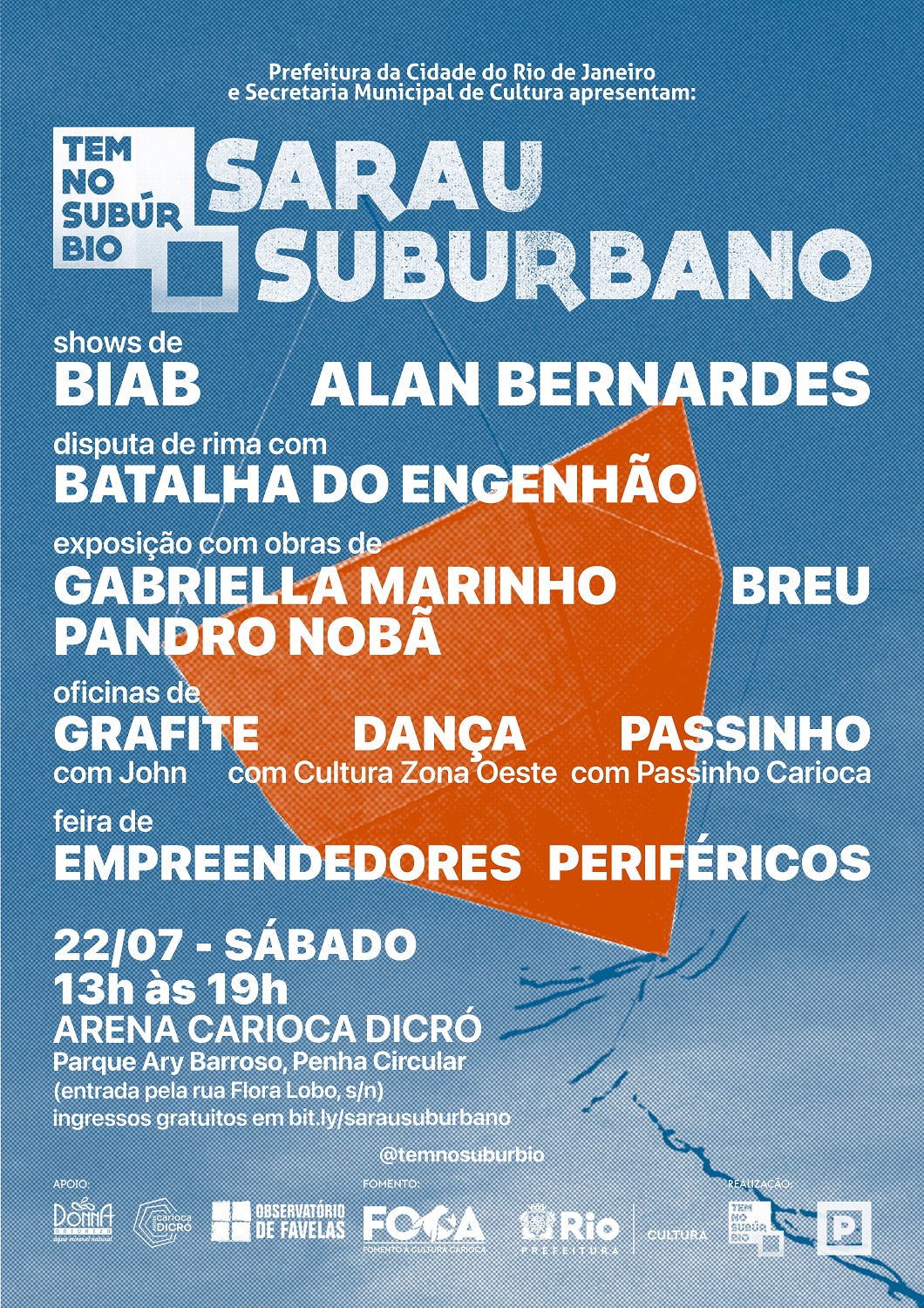 Sarau Suburbano celebra a cultura e o empoderamento do subúrbio carioca em evento gratuito