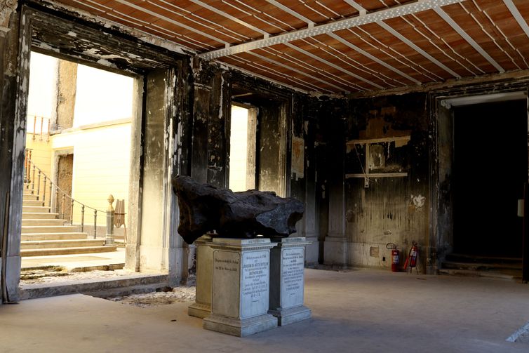 Bloco 1 do edifício do Museu Nacional, parcialmente reconstruido após o incêndio em 2 de setembro de 2018, na Quinta da Boa Vista, zona norte da cidade. Foto: Tânia Rêgo/Agência Brasil
