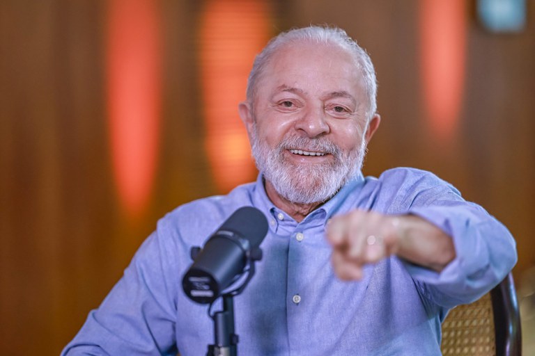 O presidente Lula durante o Conversa com o Presidente desta terça, 24/10. Foto: Ricardo Stuckert / PR