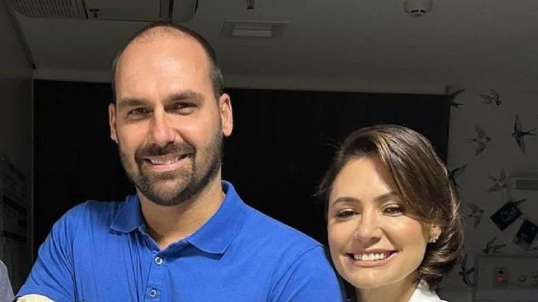 Eduardo e Michelle Bolsonaro. Instagram / Eduardo Bolsonaro