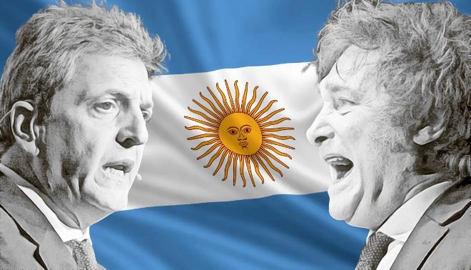 Eleições na Argentina Sergio Massa e Javier Milei