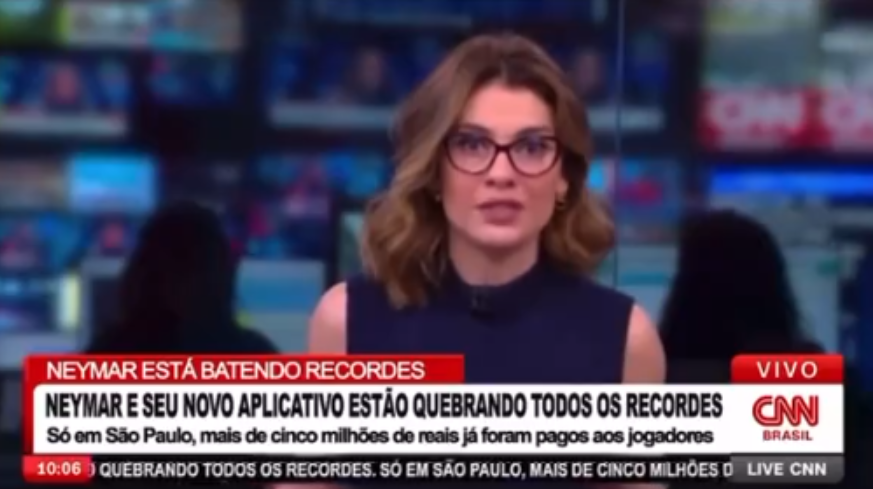 Jornalista da CNN Brasil, Elisa Vignochi Veeck, foi vítima de deepfake em anúncio de aplicativo de apostas. A propaganda enganosa envolvendo a jornalista e o jogador Neymar gerou repercussão na internet.