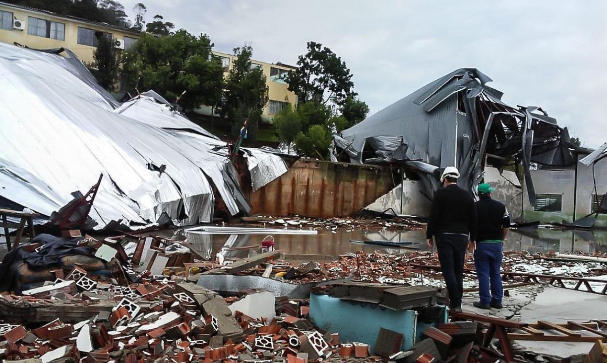 Ciclones têm causado devastação no Sul do país em 2023. Foto: Defesa Civil/SC