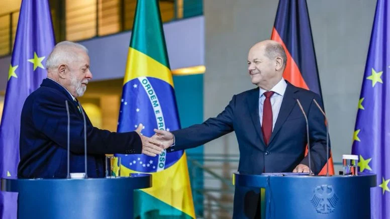 Lula e o chanceler alemão Olaf Scholz - Foto: Ricardo Stuckert