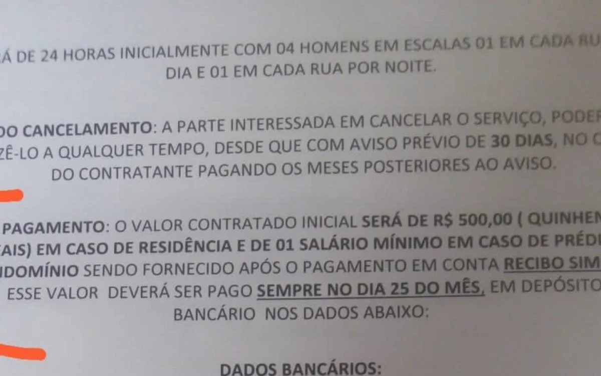 Preço para a prestação de serviços muda entre um salário mínimo e R$ 500 Reprodução