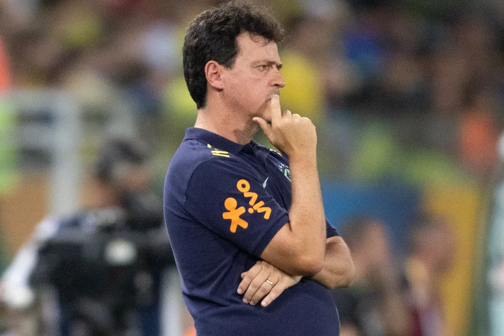 Fernando Diniz durante sua passagem pela Seleção, durante Brasil x Venezuela — Foto: Gil Gomes/AGIF