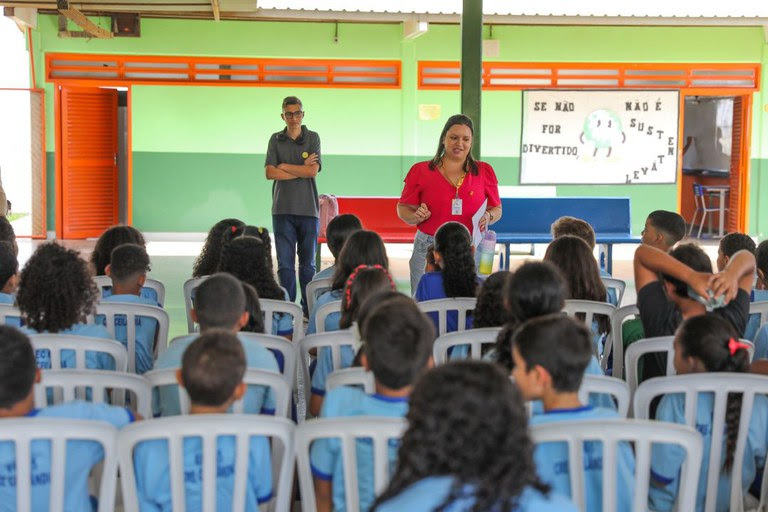 Palestra sobre saúde mental em escola do Distrito Federal - Foto: Joel Rodrigues/ Agência Brasília