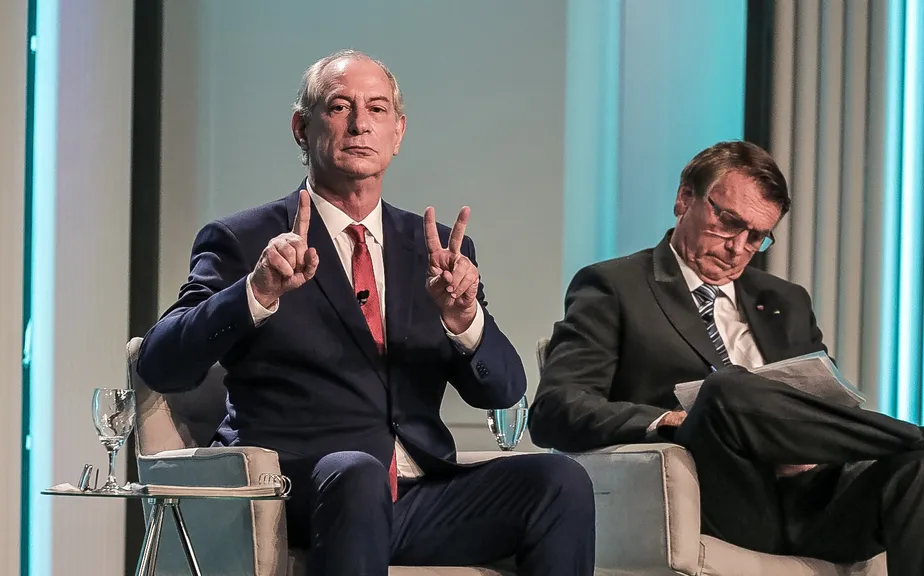 Ciro Gomes e Bolsonaro durante debate - Foto: Reprodução