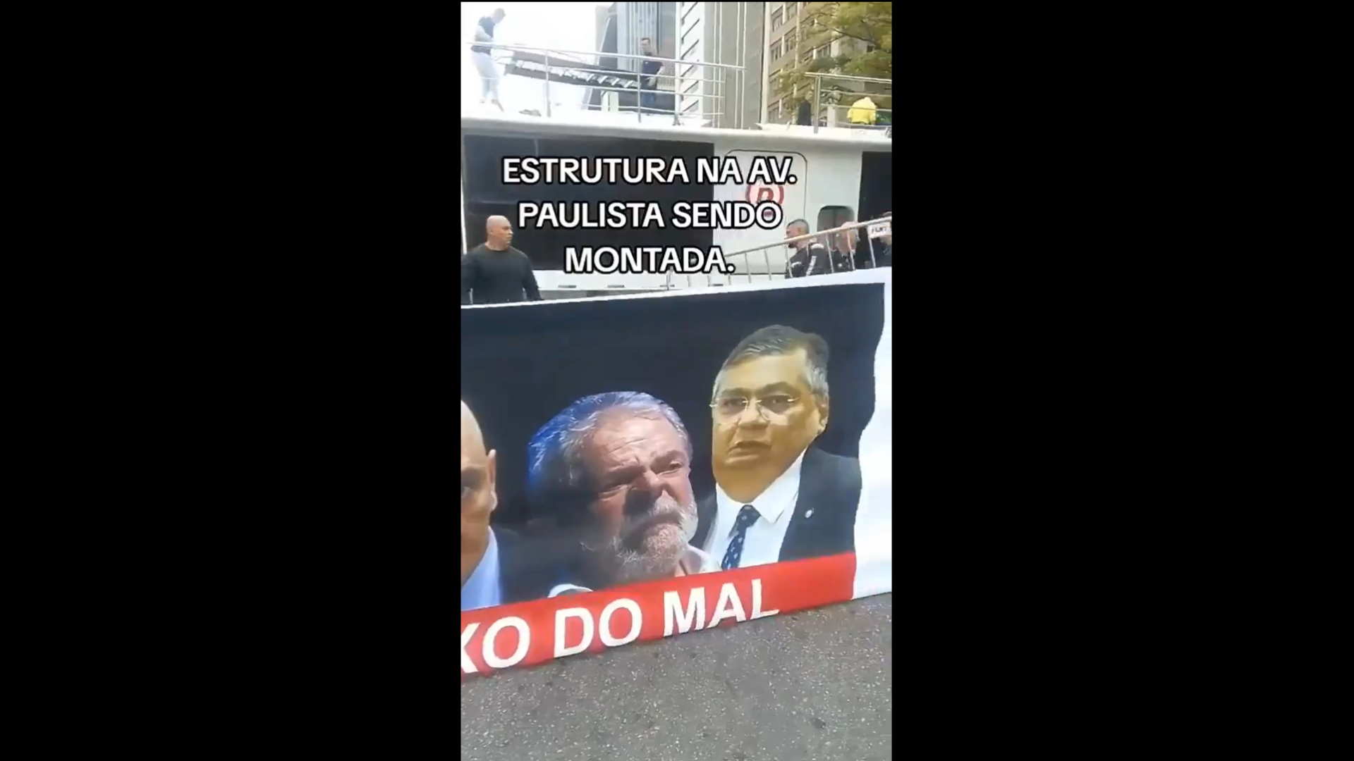 Bolsonaristas atacam ministros, STF e Lula na Paulista. Foto: Reprodução