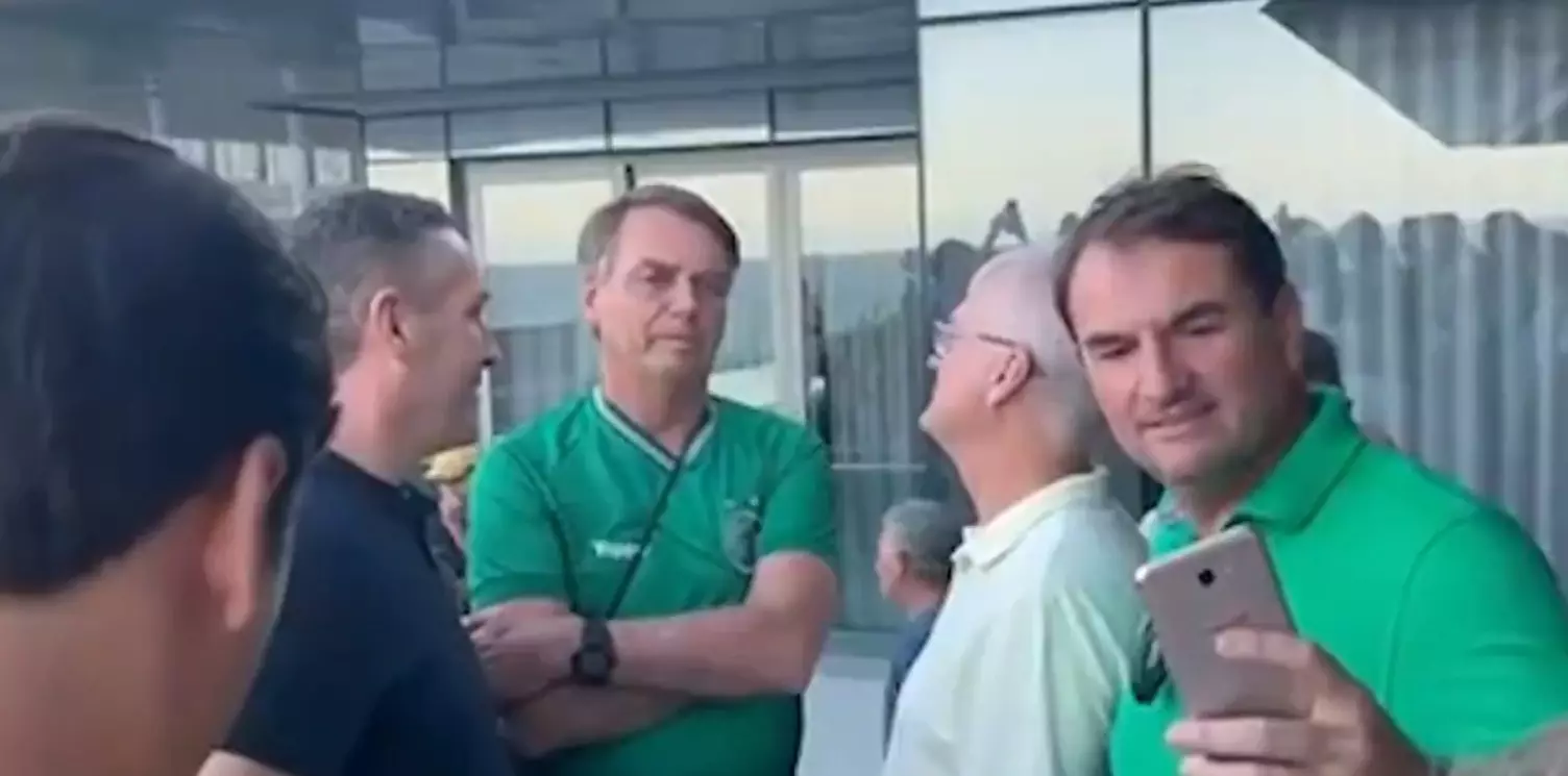 O ex-presidente Jair Bolsonaro em evento em Balneário Camboriú, SC. (Foto: Reprodução)