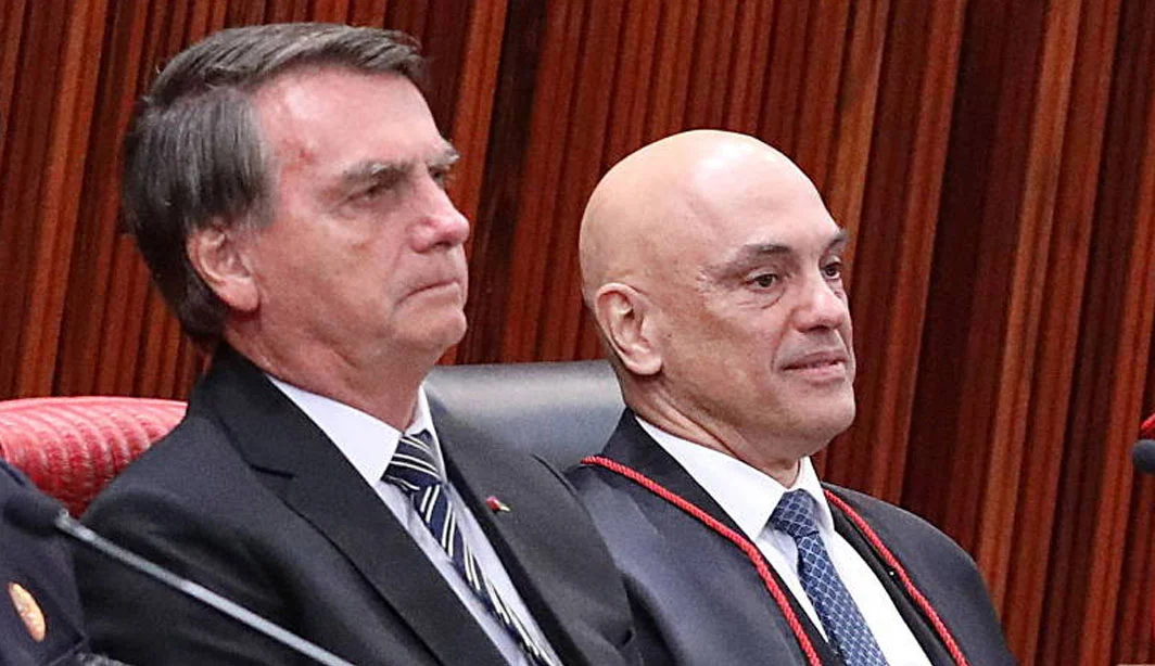 Jair Bolsonaro e Alexandre de Moraes. Foto: Reprodução