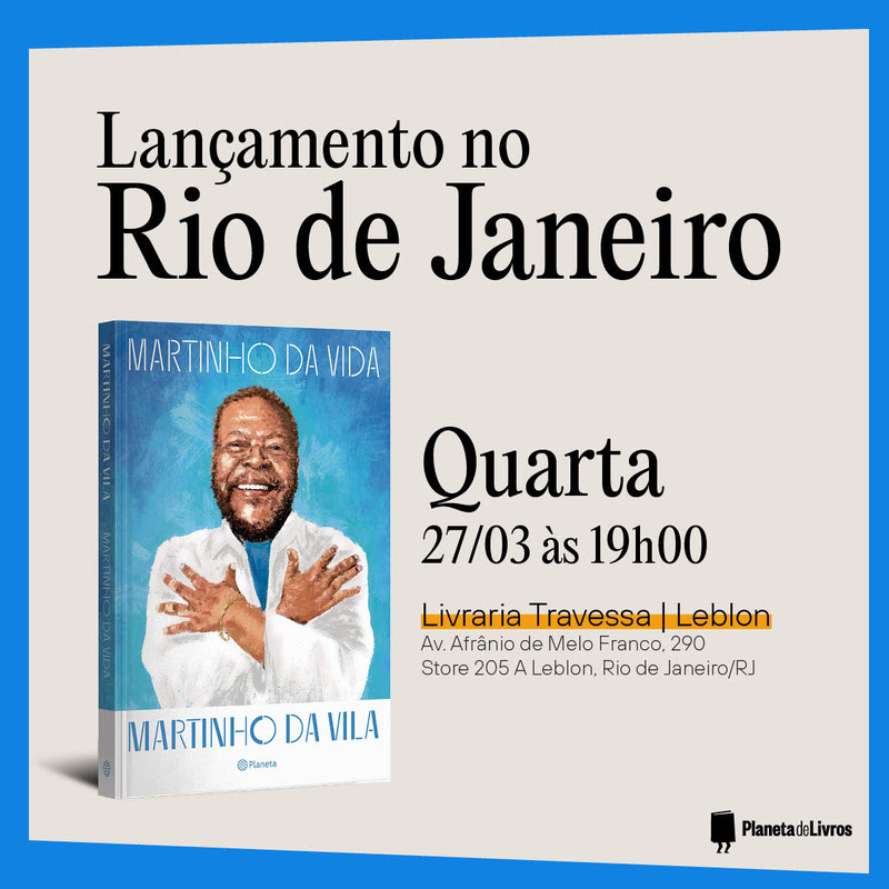 Martinho da Vila lança livro de memórias hoje no Rio de Janeiro