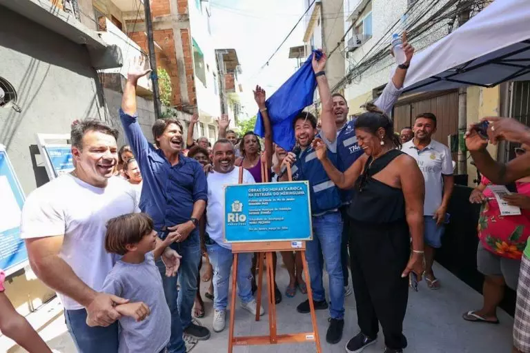 Inauguração das obras do Morar Carioca na Estrada do Meringuava, na Taquara - Foto: Divulgação