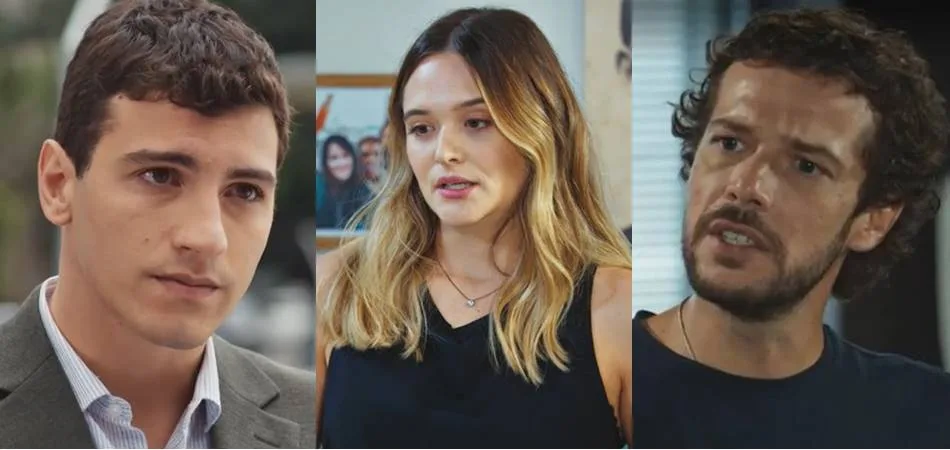 Murilo, Electra e Luca em Família é Tudo. (Foto: reprodução)