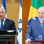 O primeiro-ministro de Israel, Benjamin Netanyahu, e o presidente Lula. Foto: Reprodução