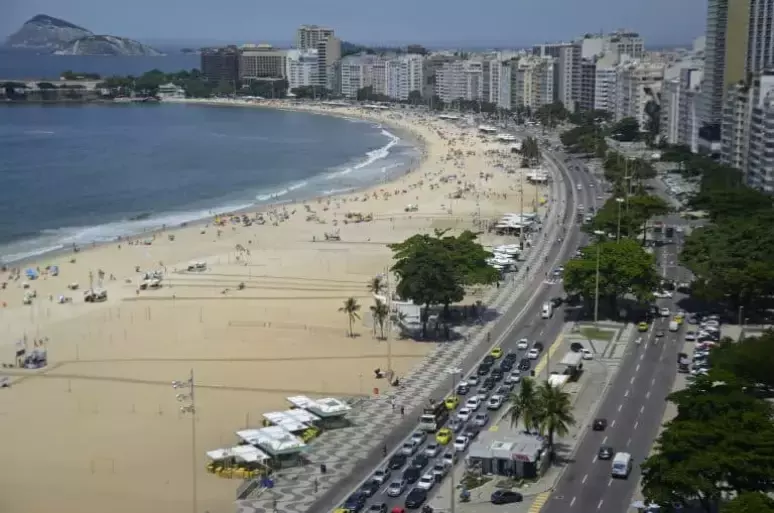 A praia de Copacabana, no Rio de Janeiro. Foto: reprodução