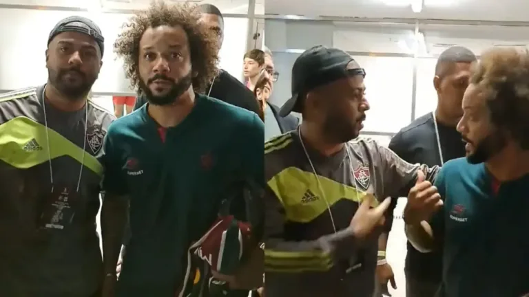 Marcelo se irritou com fã que tocou seu ombro e pediu foto. Foto: Reprodução