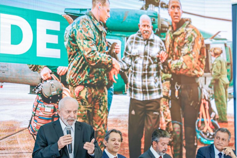 Presidente Lula durante anúncio de medidas de suporte ao Rio Grande do Sul, no Palácio do Planalto - Foto: Ricardo Stuckert / PR