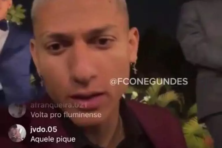 Richarlison em live no Instagram. Foto: reprodução