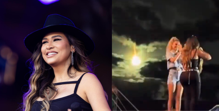 Meteoro é visto no céu durante show de Simone Mendes | Foto: Reprodução/Redes sociais