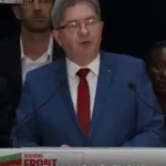 Jean-luc Mélenchon discursa após fechamento das urnas - Foto: Reprodução X