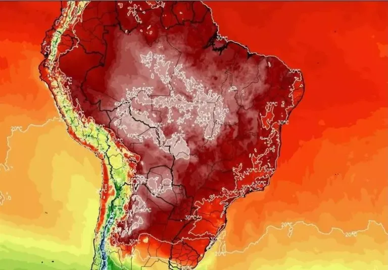 Ondas de calor no Brasil em 2024. Foto: Reprodução/Metsul