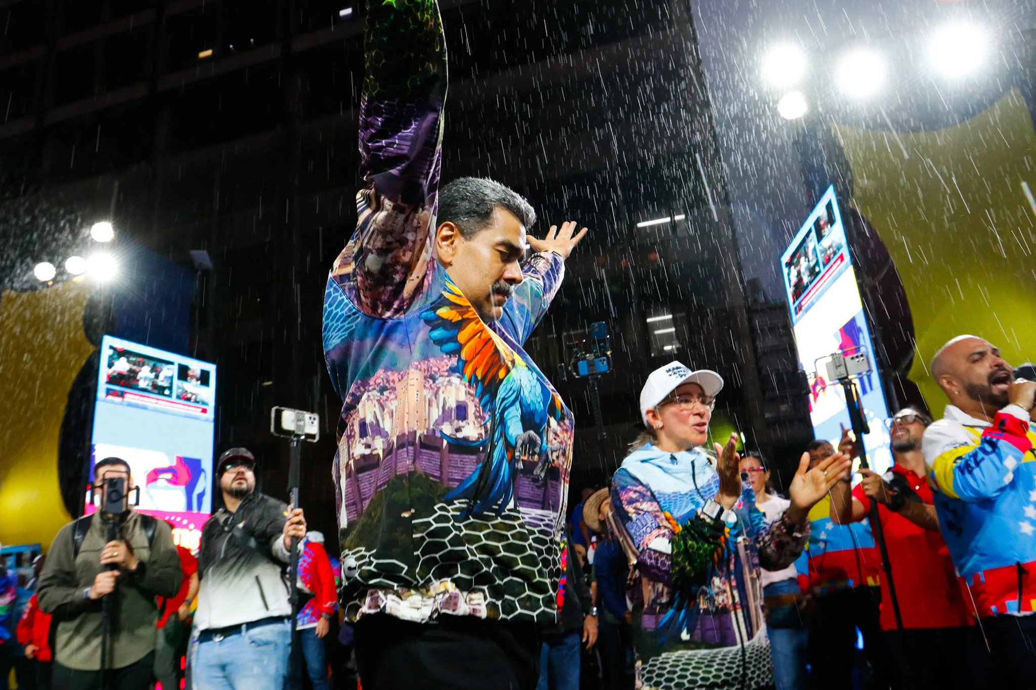 Nicolas Maduro durante campanha para sua reeleição como presidente da Venezuela.foto RS via FotosPublicas