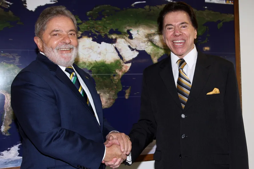 Lula e Silvio Santos. Foto: reprodução