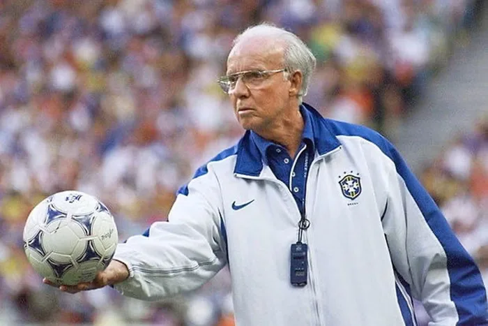 Zagallo em 1998, sua última Copa como treinador