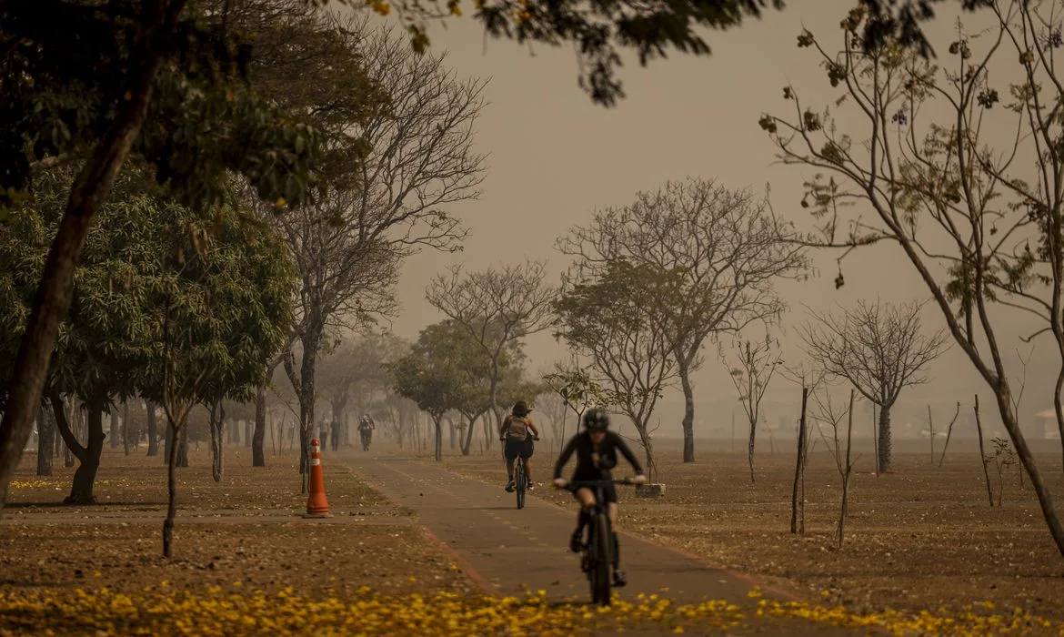 Céu brasileiro após o aumento dos focos de incêndio em 2024 - Foto: Marcelo Camargo/ Agência Brasil