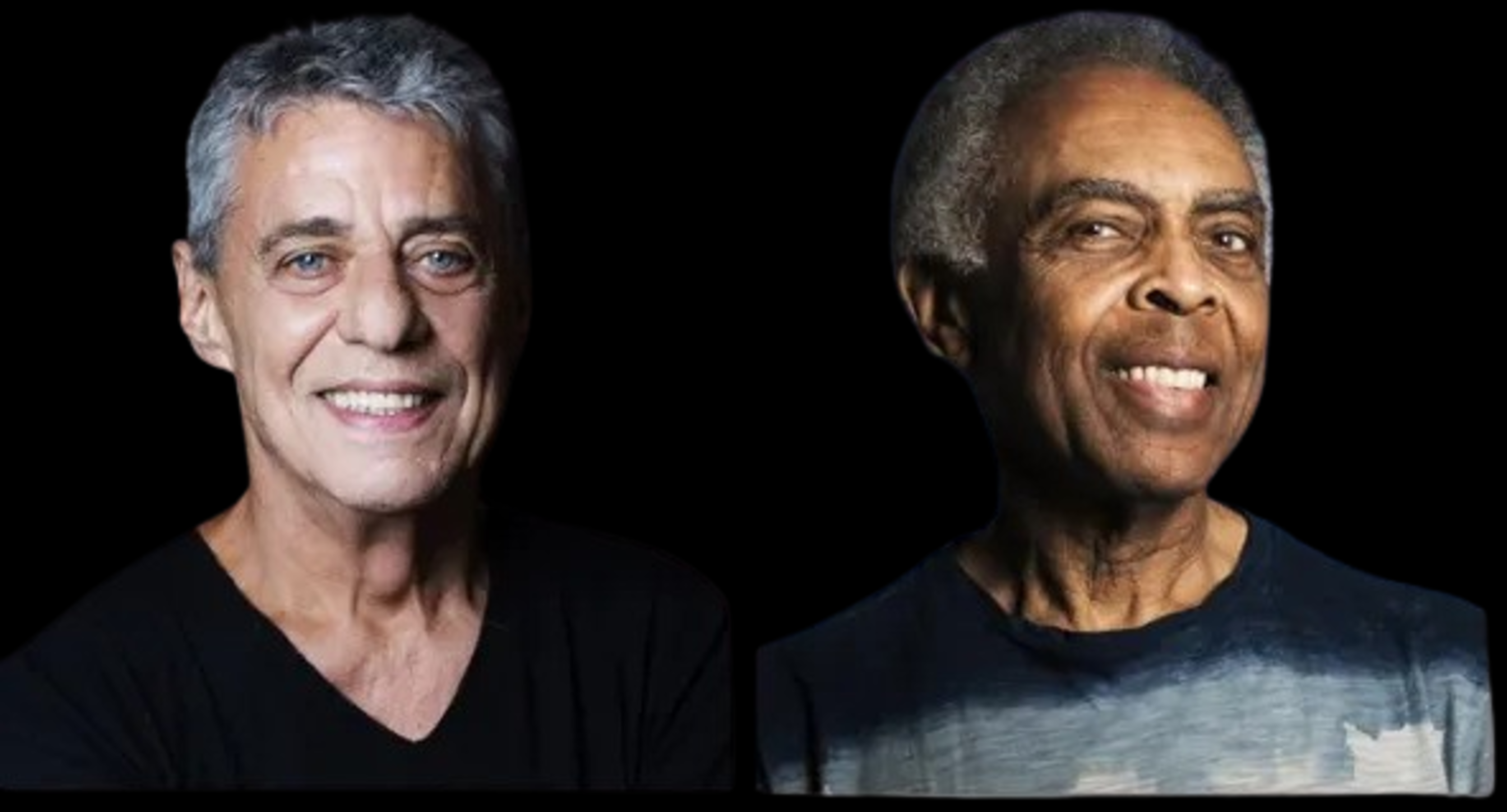 Chico Buarque e Gilberto Gil - Foto: Reprodução