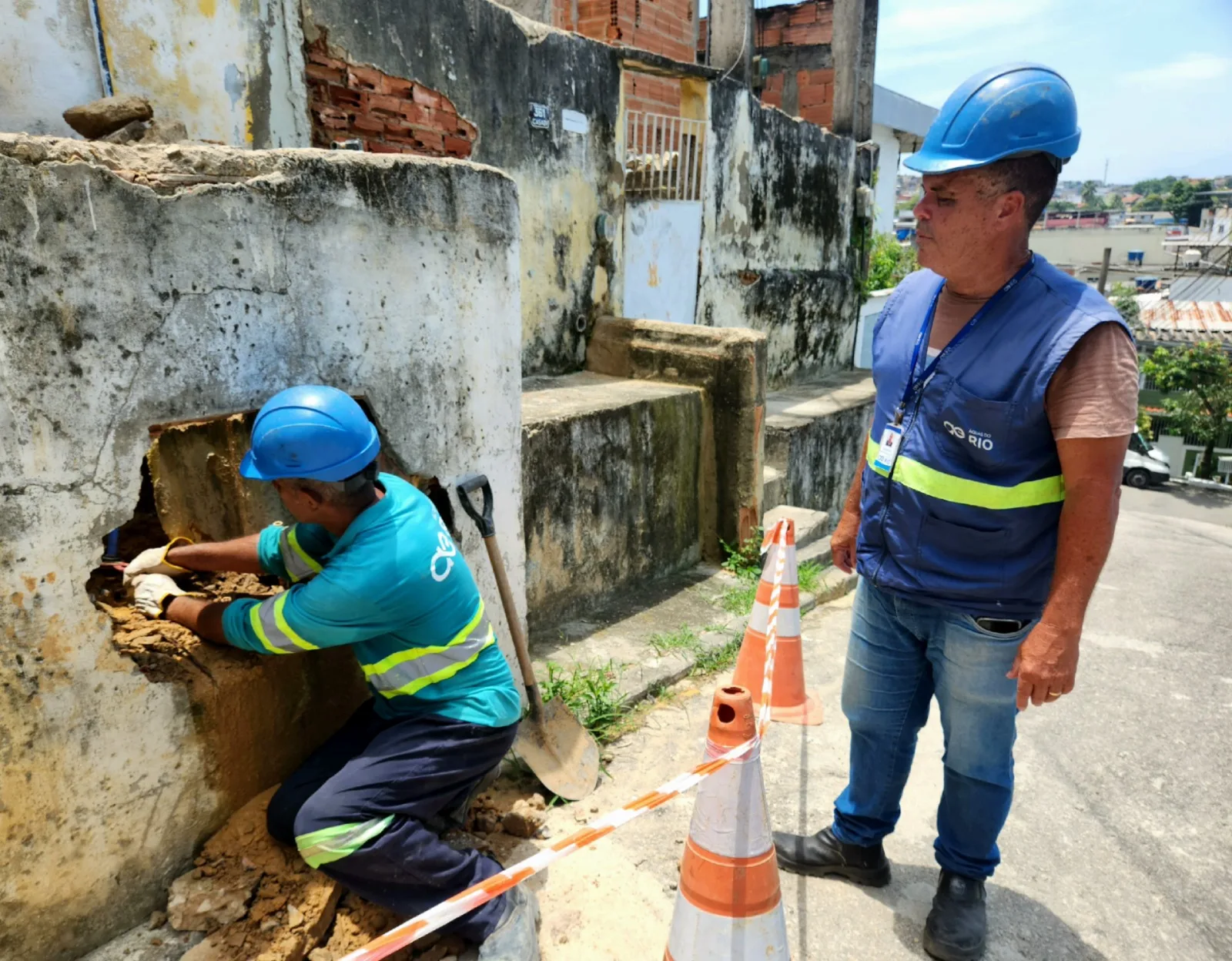 Funcionários da Águas do Rio (Foto: Reprodução)