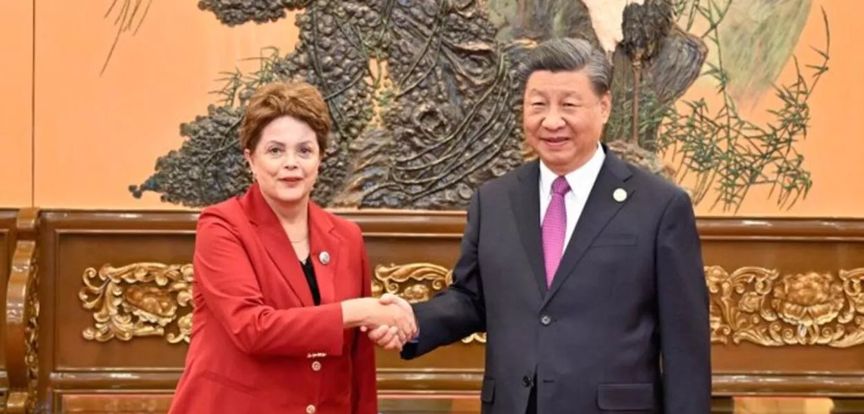 Dilma e Xi Jinping (Foto: Mídia chinesa )