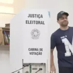 Pablo Marçal vota em São Paulo (Foto: Reprodução/TV)