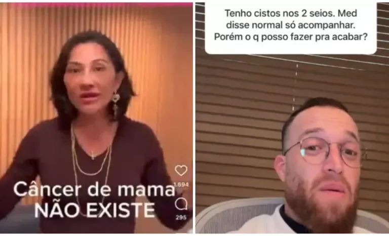 Lana Tiani Almeida e Lucas Ferreira Mattos, médicos investigados por fake news sobre câncer de mama. Foto: Reprodução