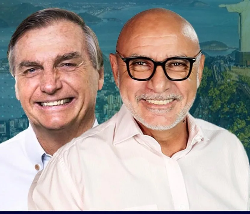 Jair Bolsonaro e o ex assessor de seu Filho, Flávio, Fabrício Queiroz - Foto: Divulgação