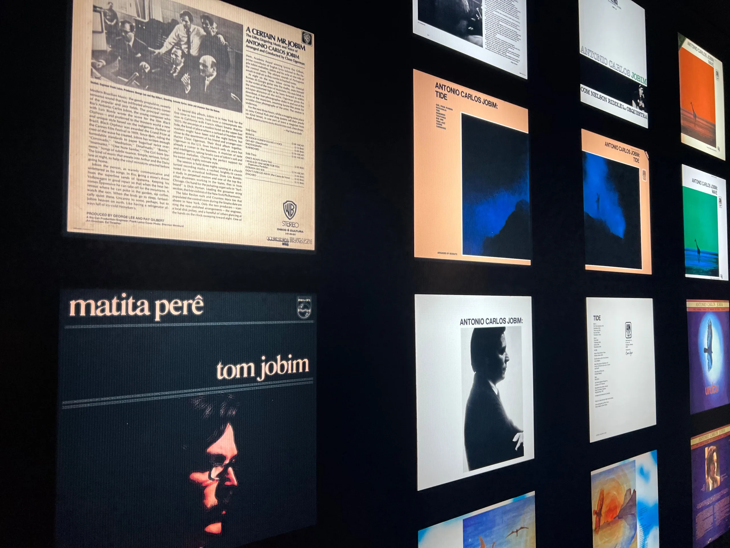 Exposição Tom Jobim: Discos Solo - Crédito: Divulgação