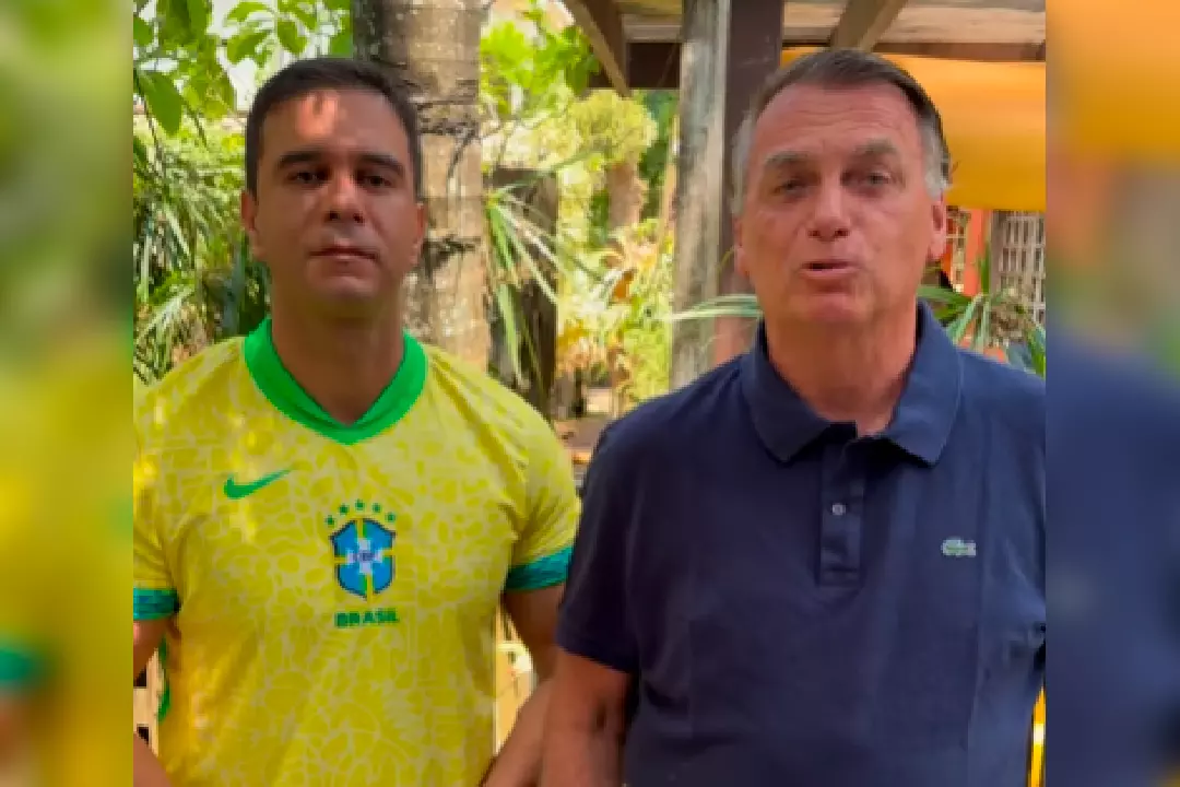 Renato Araújo, derrotado em Angra dos Reis (RJ), e Jair Bolsonaro. Foto: reprodução