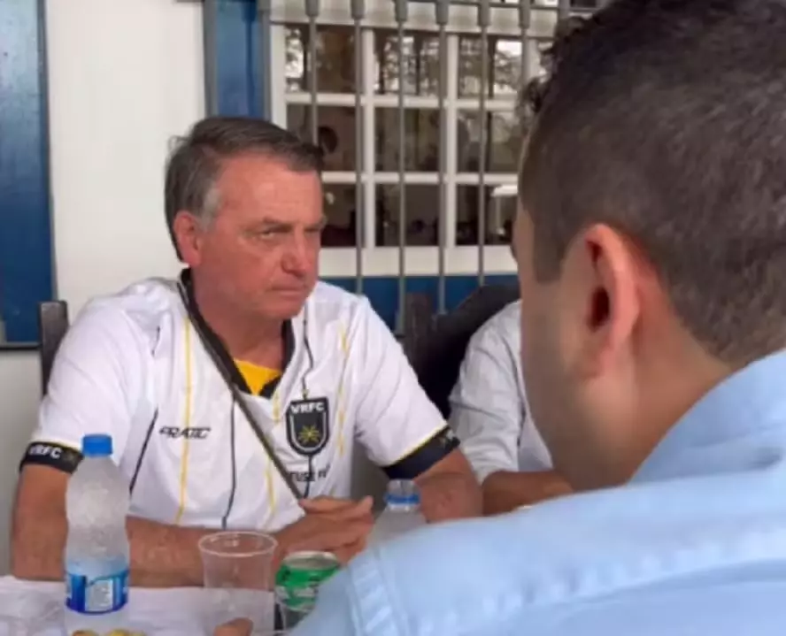 O ex-presidente Jair Bolsonaro em churrascada da direita. Foto: reprodução