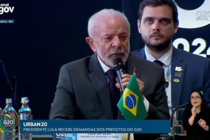 Lula participa da Sessão de abertura do Urban 20. | Imagem: Captura de tela/Canal Gov