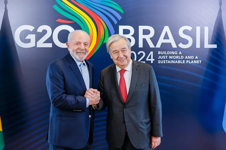 Presidente Lula e secretário-geral da ONU, António Guterres - Foto: Ricardo Stuckert / PR