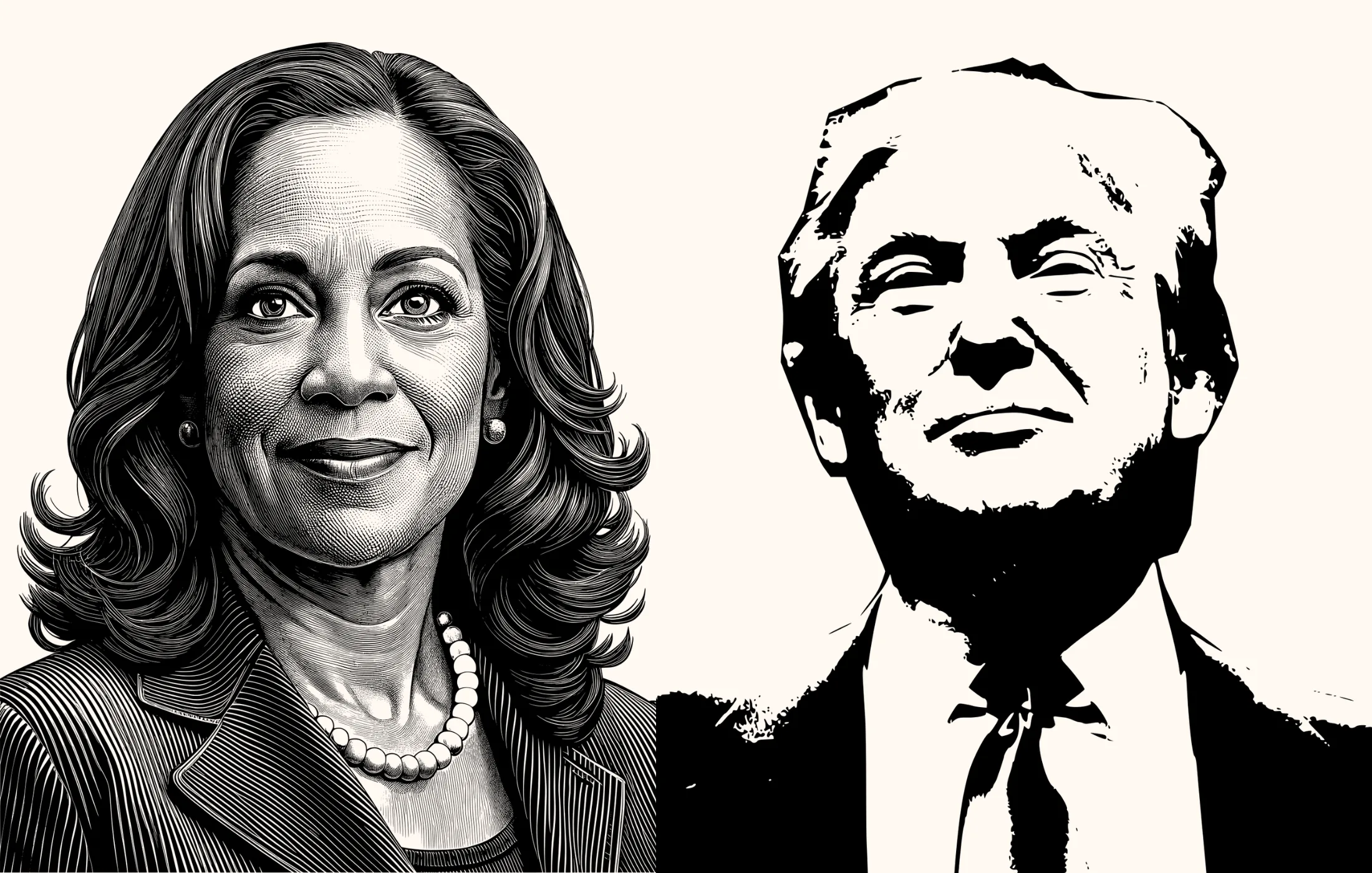 Kamala Harris e Donald Trump estão empatados na disputa pela presidência dos EUA, segundo pesquisa final da NBC